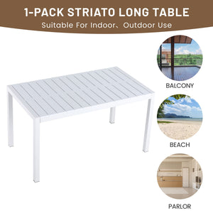 4 Piece Set Of Single Chairs With Long Table