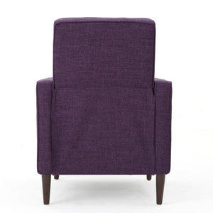 Mid-Century Modern Recliner With Button Tufted Waffle Stitch