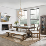 Auraeons Rectangular Dining Table with Trestle Base