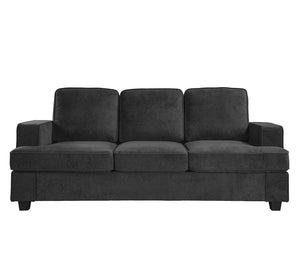 Modern Sofa, Comfortable 3 Seater Couch With Deep Seating, Loose Back Cushions, Wide Arms
