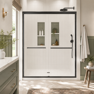 50-54" W x 72" H Framed Double Sliding Shower Door