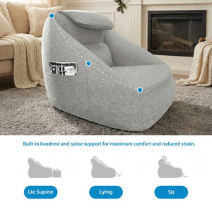 One Size Cloud Ergonomic Couch, Ash