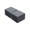 Interlocking Deck Tiles Striped Pattern Waterproof Brown