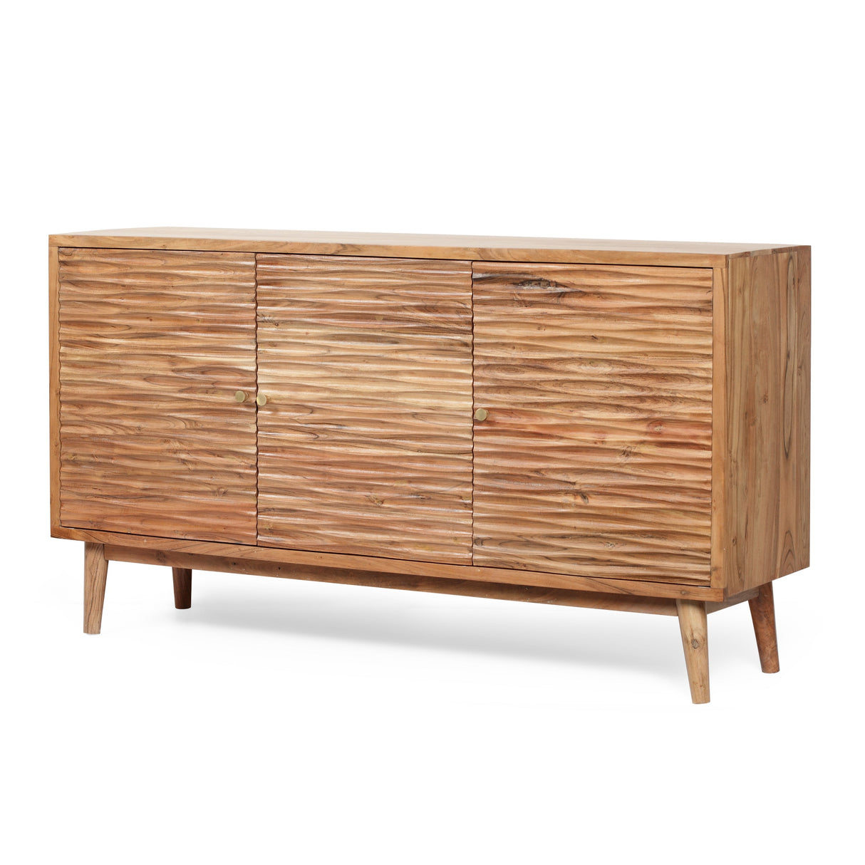 Sideboard with 3 Doors and Wood Frame