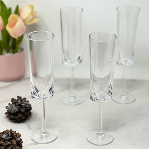 Oval Halo - Acrylic Champagne Flutes (Set of 4)