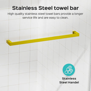 Frameless Double Sliding Shower Door In, Thick Tempered Glass, Reversible Installation