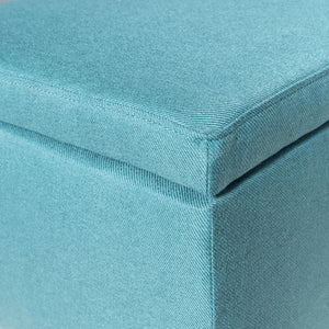 Contemporary Storage Ottoman Bench With Upholstery