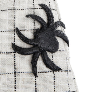 23.5" Halloween Gnome – Fabric Sitting Decor with White Hat & Spider Accent