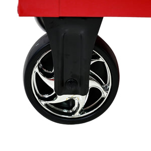 9 Drawer Multifunctional Steel Tool Cart With Wheels And Wooden Top