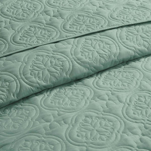 3 Piece Reversible Bedspread Set Seafoam Full/Queen