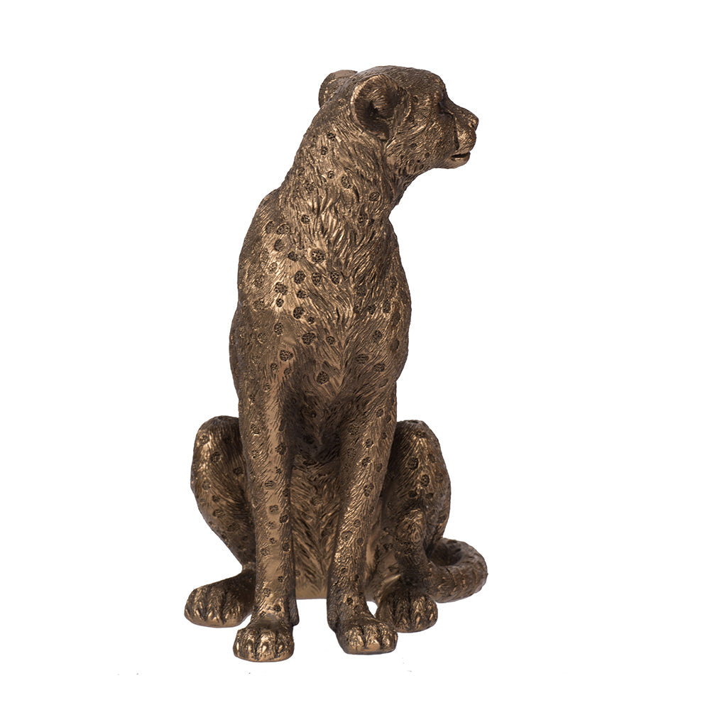 Copper Panther Animal Statue Decor