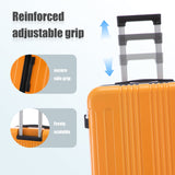 3-Piece ABS Spinner Wheel Luggage Set in Black and Orange
