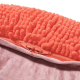 Sunny Square PoufVersatile Ottoman or Floor Cushion - Coral