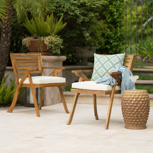 Dining Chair With Water Resistant Cushion - Teak