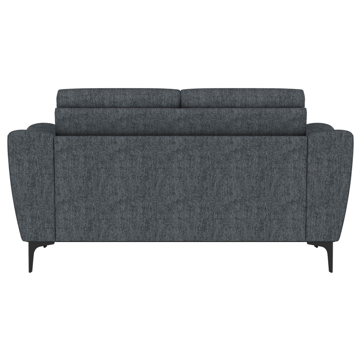 Oberle - Upholstered Sloped Track Arm Loveseat - Charcoal