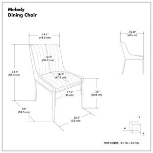 Melody - Versatile Upholstered Dining Chair (Set of 2)
