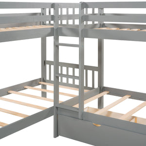 L Shaped Bunk Bed With Drawers