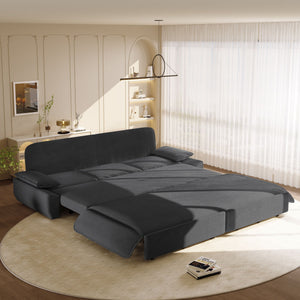 King Size Pull Out Sofa Bed, 3 In 1 Convertible Multifunctional