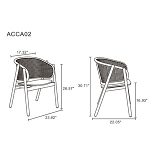 Versailles - Accent Armchair - Black / Natural