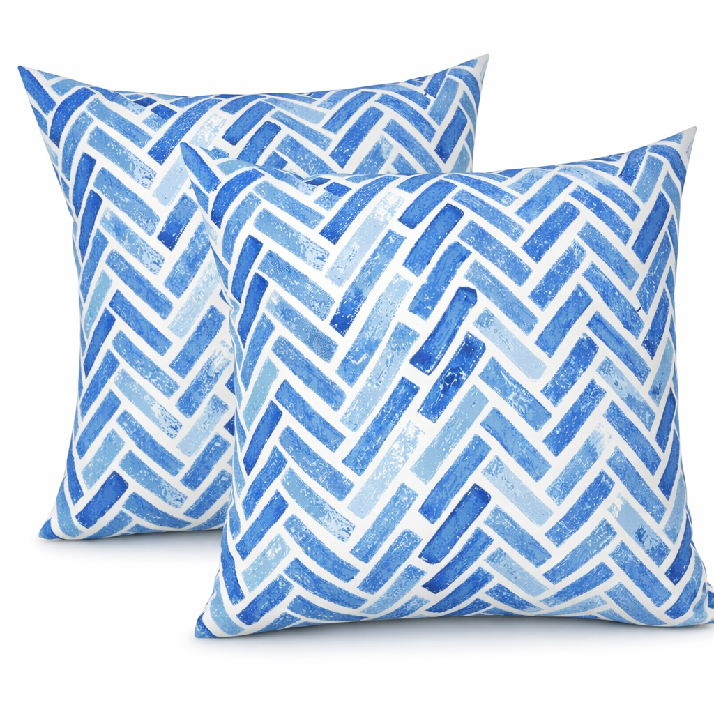 4 Pack Outdoor Pillow Covers - Water-Repellent Decorative Cushions