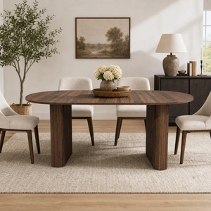 70.8" Oval Dining Table for 4-8 Persons