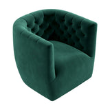 Delaney Velvet Swivel Club Chair