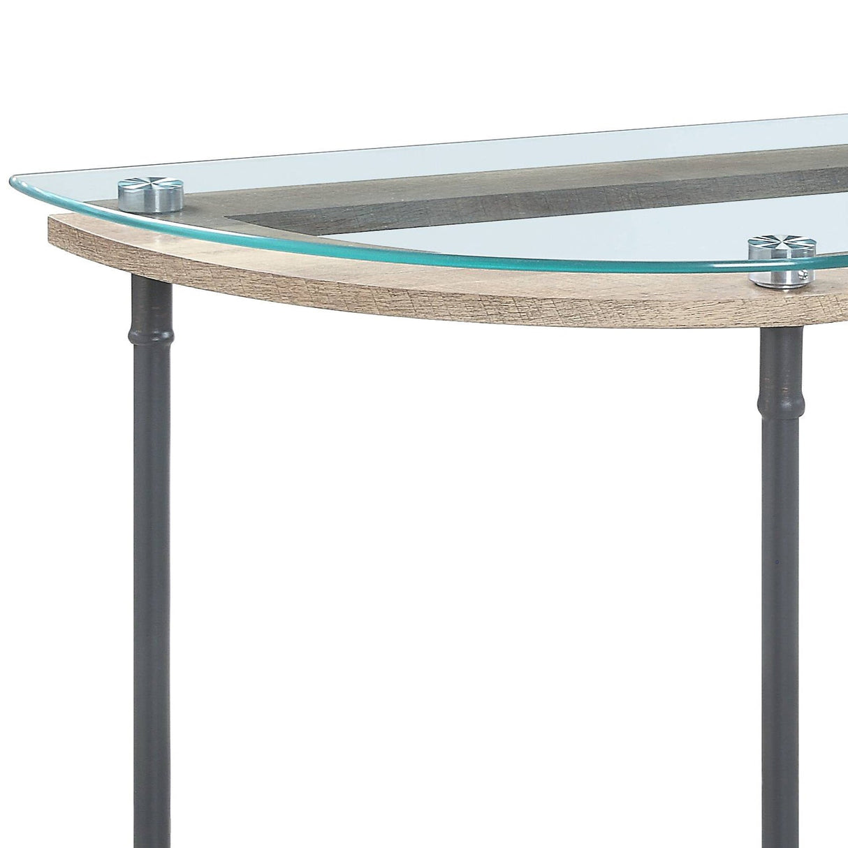 Brantley Clear Glass & Sandy Table