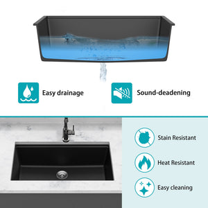Quartz Kitchen Sink, Composite Workstation, Undermount