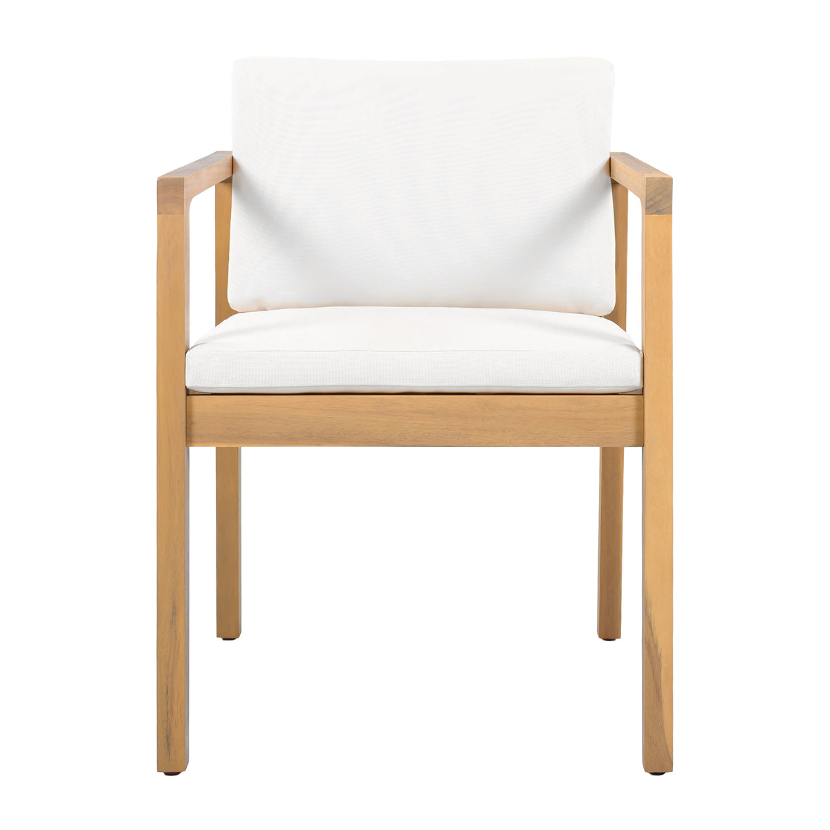 Outdoor Dining Chairs (Set of 2) with Acacia Wood Frame