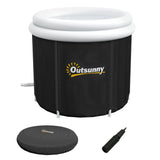 Portable Ice Bath Tub  – 79 Gallon Cold Plunge with Carry Bag & Dual Covers-black