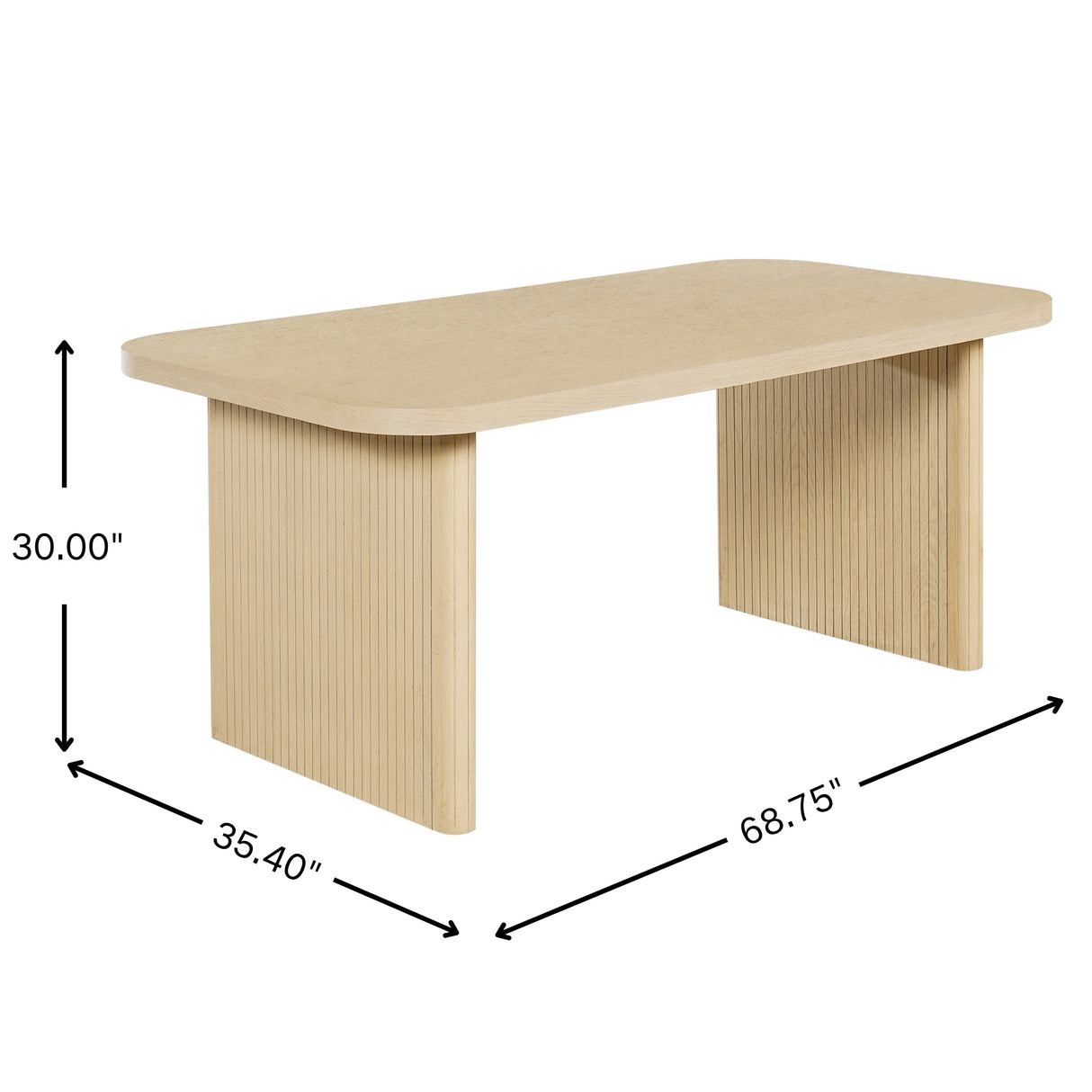 5 Piece Indoor Dining Set, 68.75" Dining Table & 4 Khaki PU Dining Chairs