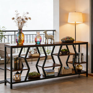 Durable Sofa Console Table with Generous Storage