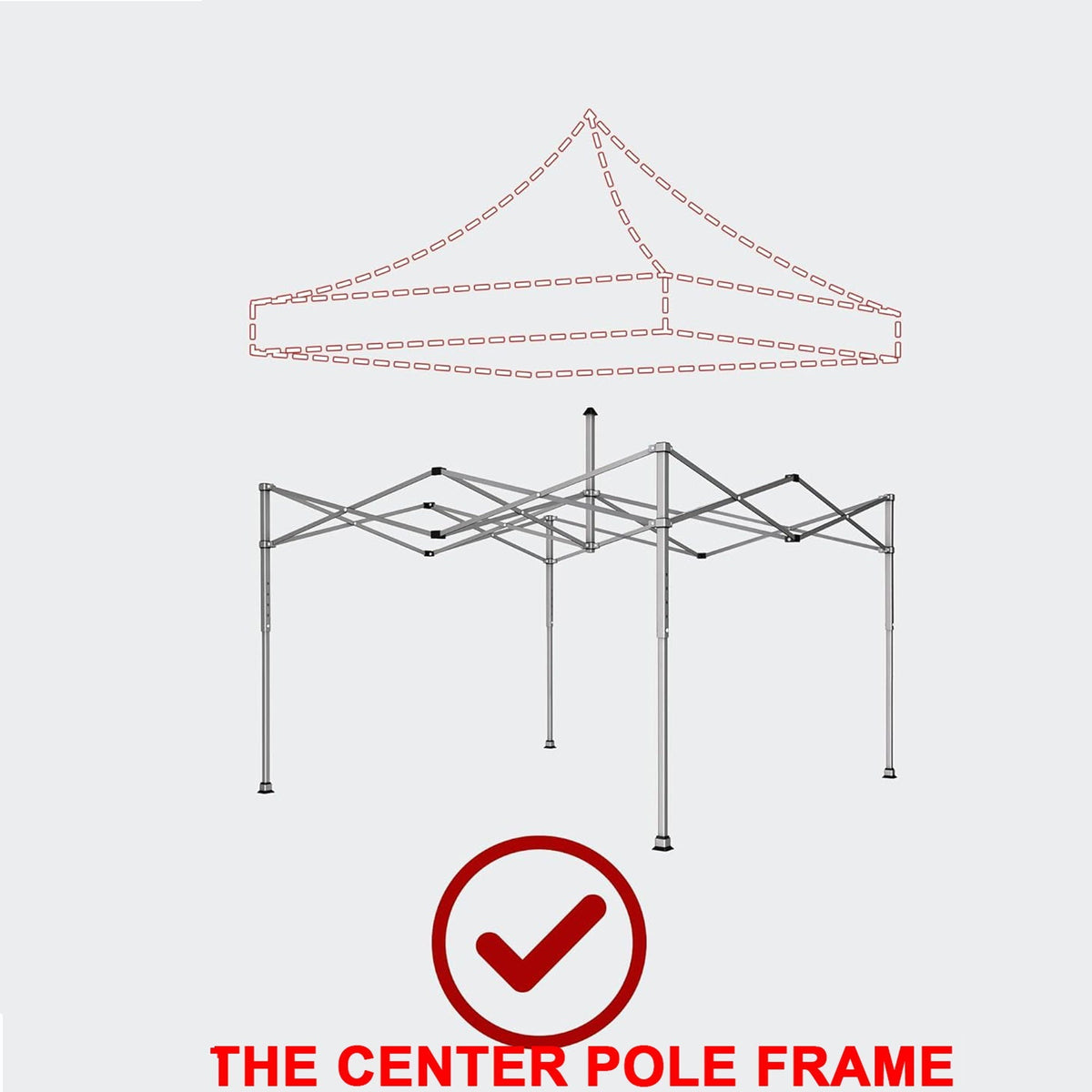 Canopy Replacement Top with 4 Pack W8 Bags, Pop Up Tent Cover Only, Frame Not Included
