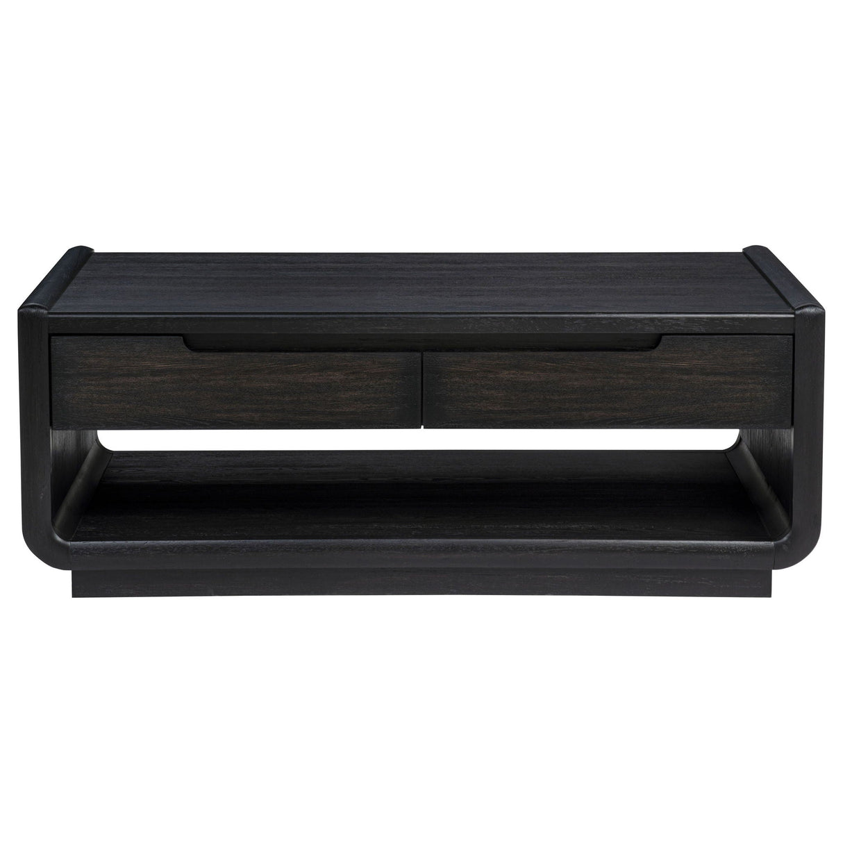 Leandro 2-drawer Wood Cocktail Coffee Table Burnished Black