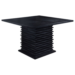 Shandra - 5 Piece Set With Counter Height Table And Stools - Black
