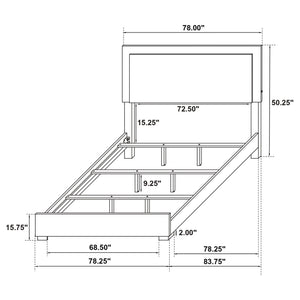Medici - Eastern King LED Headboard Bed - Black