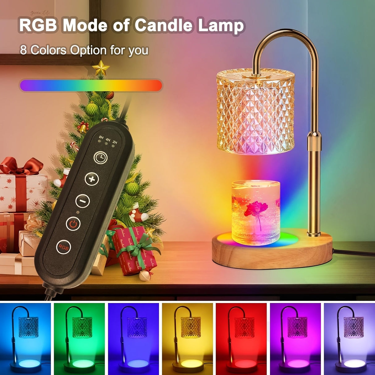 Candle Warmer Lamp with Timer – Dimmable Height Adjustable Wax Melter for Jar