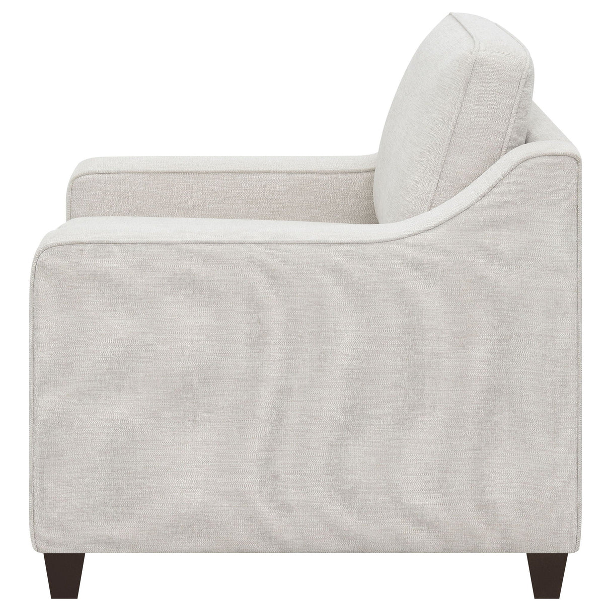 Mahaffey - Upholstered Sloped Track Arm Chair - Beige