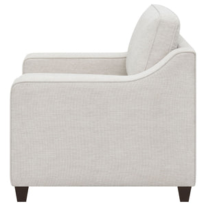 Mahaffey - Upholstered Sloped Track Arm Chair - Beige