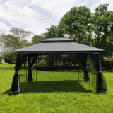 Gazebo tent with double roof & mosquito net