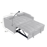 Modern Velvet Loveseat Futon Sofa Couch with Pullout Bed