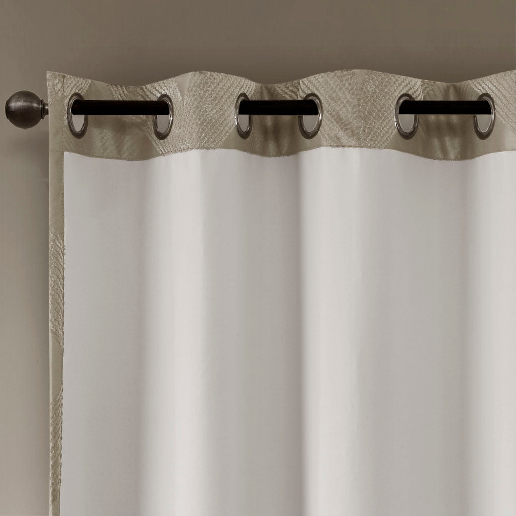 Ogee knitted jacquard total blackout curtain panel (only 1 pc panel)