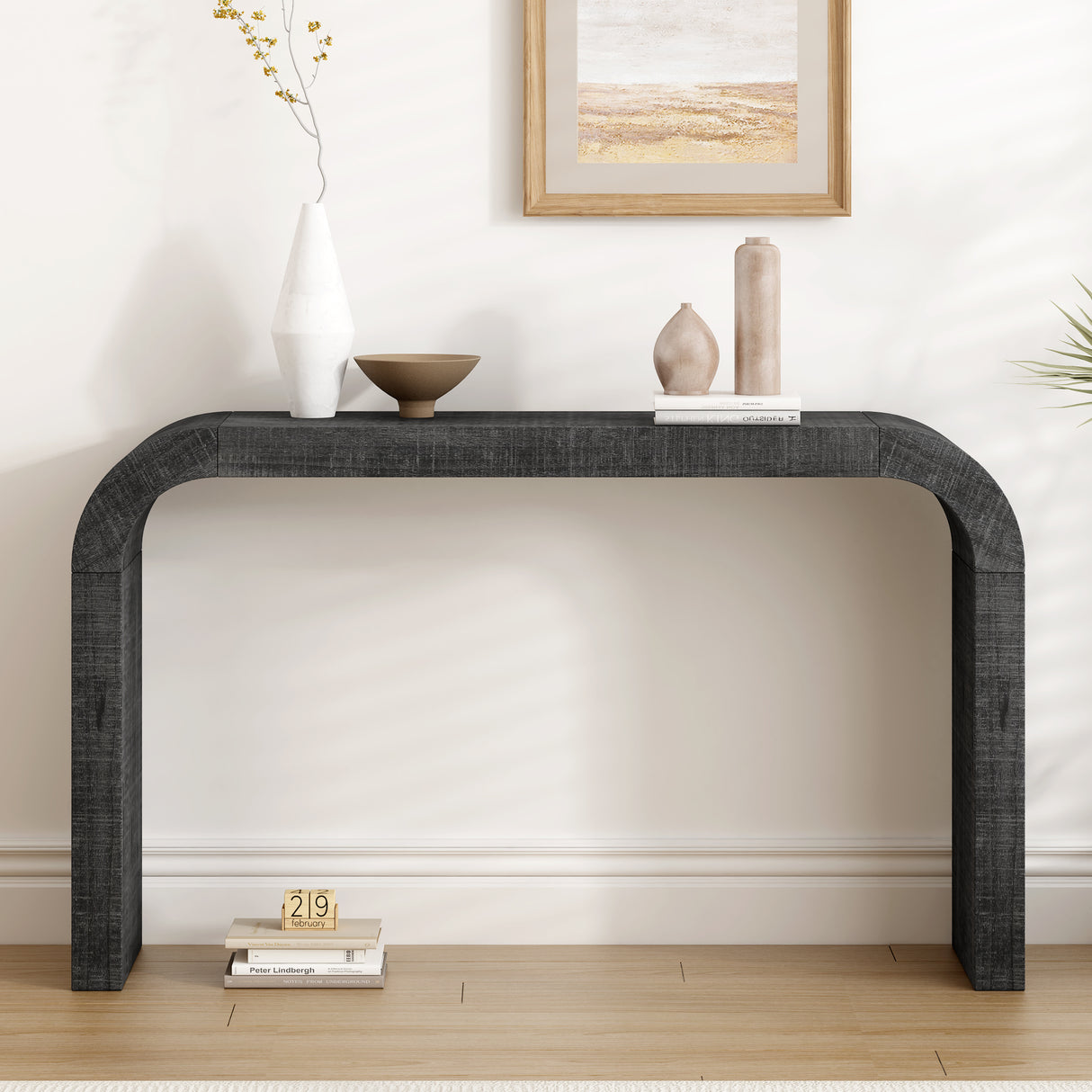 Mirod-52'-Wood-Console-Table-with-Curved-Edge,-Natural-Texture,-Perfect-for-Entryways-and-Living-Rooms-