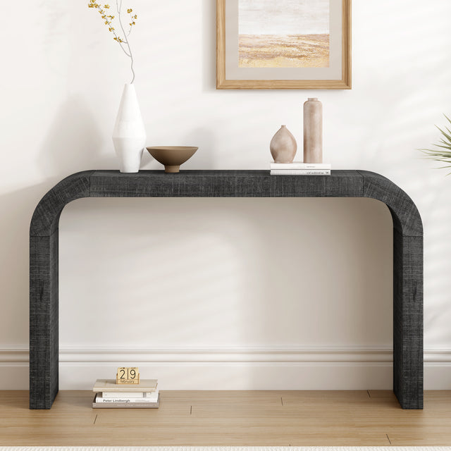 Mirod-52'-Wood-Console-Table-with-Curved-Edge,-Natural-Texture,-Perfect-for-Entryways-and-Living-Rooms-