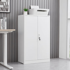 Metal Storage Cabinet With Locking Doors And Adjustable Shelf, Folding Filing Storage Cabinet, Folding Storage Locker Cabinet For Home Office, School, Garage