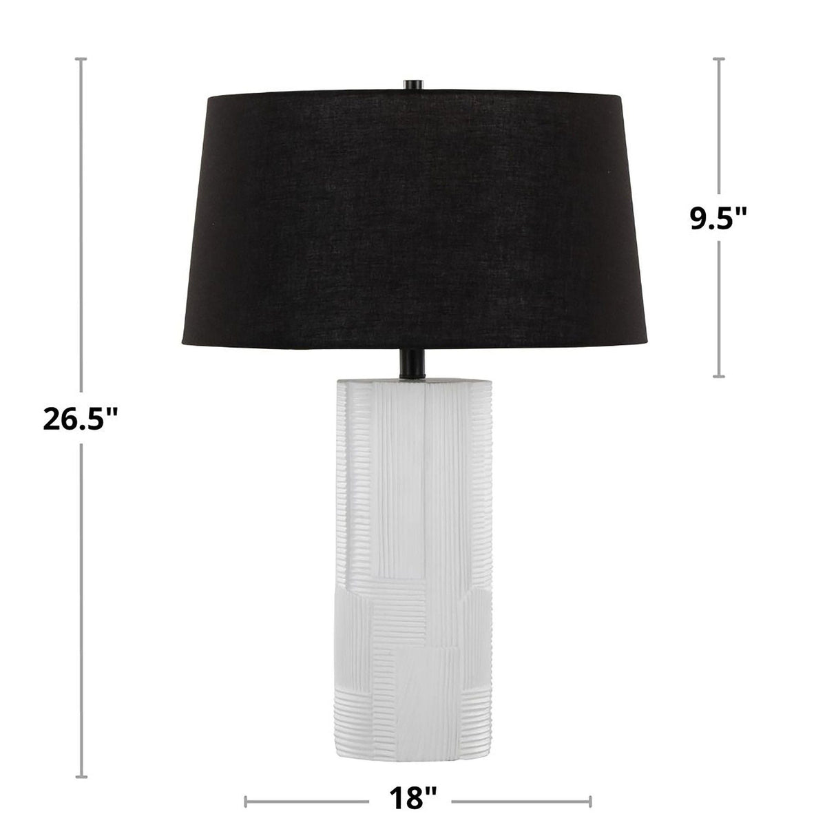 Petra - Contemporary Table Lamp (Set of 2) - Cream / Black