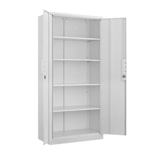 2 Door File Cabinet With Lock, 4 Adjustable Shelves, Heavy-Duty
