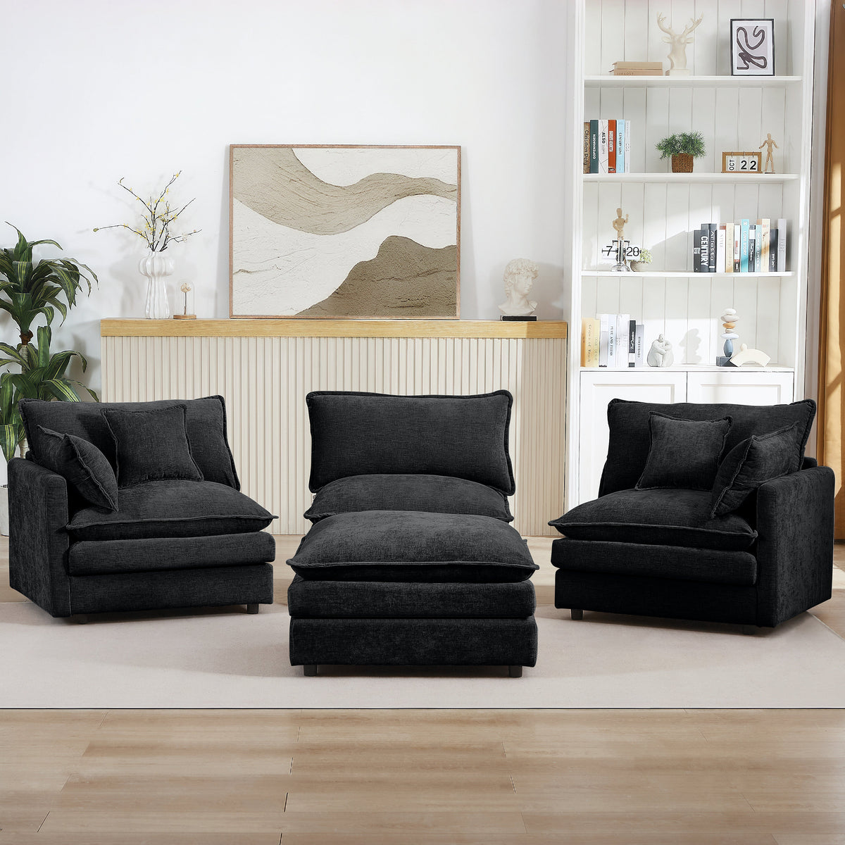 Modular Sectional Sofa - 102 Inch L Shaped Couch Set for Living Room