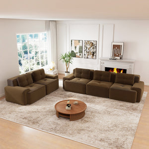 Modular Deep-Seat Sofa Set