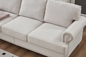 83" Modern Classic Design with Nails Living Room Three Seater Sofa